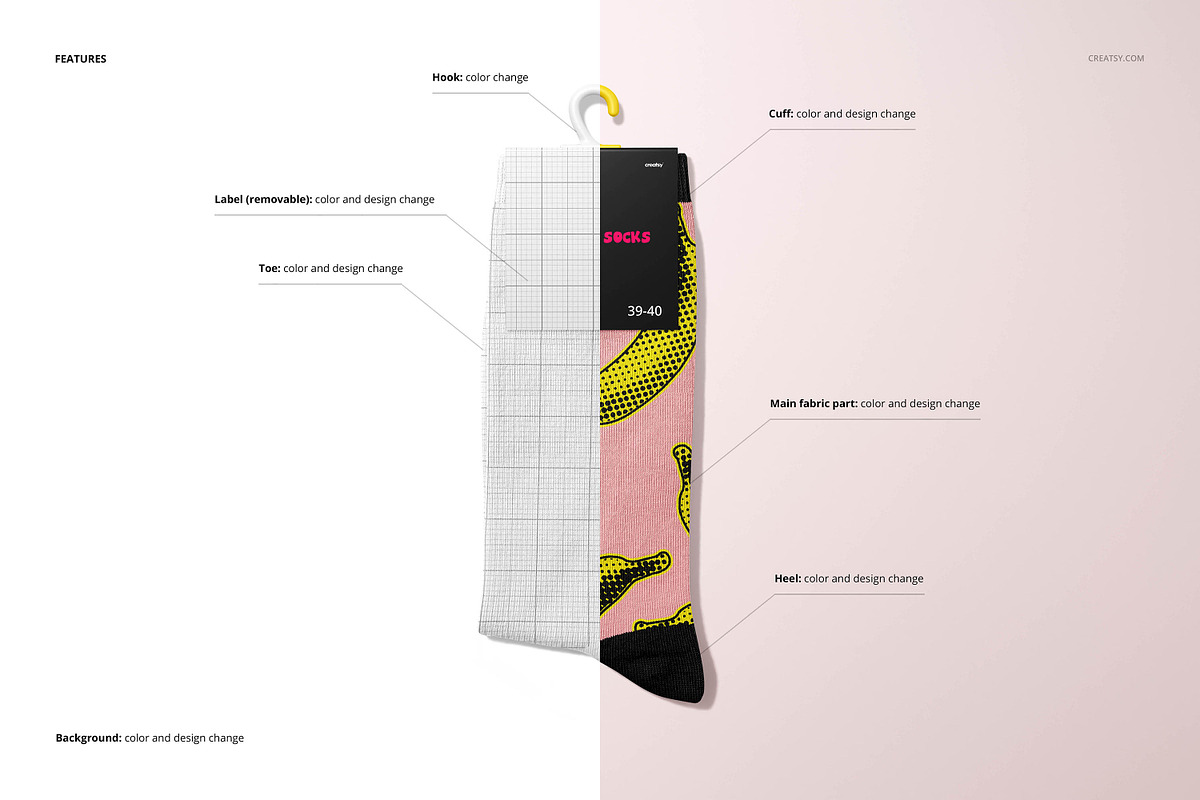 Socks Mockup Set, a Packaging Mockup by Creatsy (Photo 3 of 11)