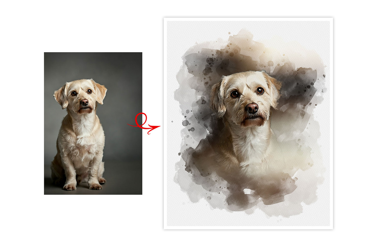 Watercolor Animal Art Photo Effect, an Action Add-On by MRI STUDIO (Photo 9 of 16)