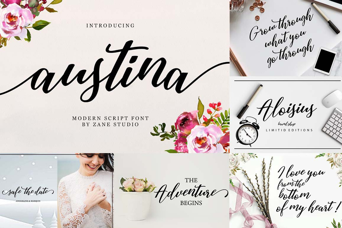 Font Collection Bundle, a Script Font by Zane Studio (Photo 8 of 21)