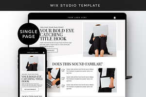 Minimal Aesthetic Landing Sales Page, a Wix Template by Template Twist Shop