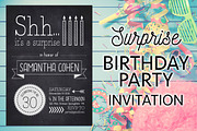 A Surprise Birthday Party Invite, an Invitation Template by BF Studios (Thumbnail 1 of 2)