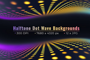 12 Dark Futuristic Dot Backgrounds, a Background Graphic by BazziBa♥