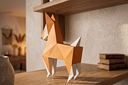Lowpoly dog - 3d papercraft, a Card Template by PAPER amaze (Thumbnail 3 of 3)