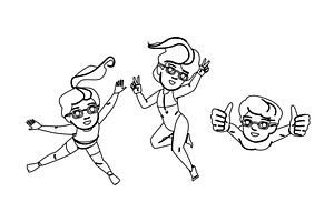 water kids underwater vector, a Person Illustration by pikepicture