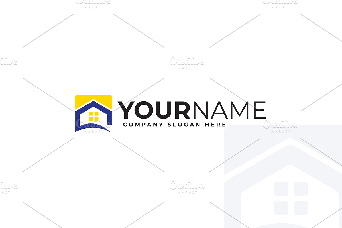Real Estate Logo with Home & Window, a Branding & Logo Template by Kreative Labs (Photo 1 of 2)