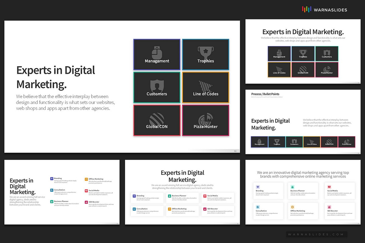 6 Bullet Points PowerPoint Templates, a Presentation Template by Warna Works (Photo 15 of 18)