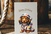 FUN PARTY DACHSHUND CLIPART PACK, an Animal Illustration by Daring Digies (Thumbnail 7 of 7)