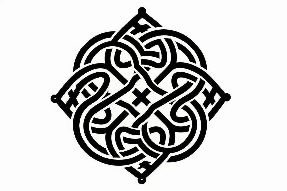 Celtic Knot Tattoo Silhouette Set, an Illustration by BIPLOB EXPERT (Photo 8 of 9)
