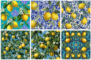 Watercolor Summer Lemon Background, an Illustration by DreamArtGraphic (Thumbnail 2 of 5)