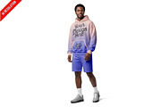 Man Wearing Oversize Hoodie And PSD, a Hoody Mockup by Bruno's Shop (Thumbnail 1 of 3)