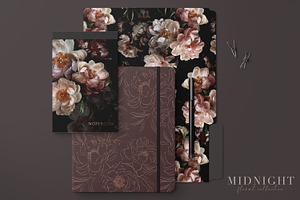 Midnight Floral Clip Art Collection