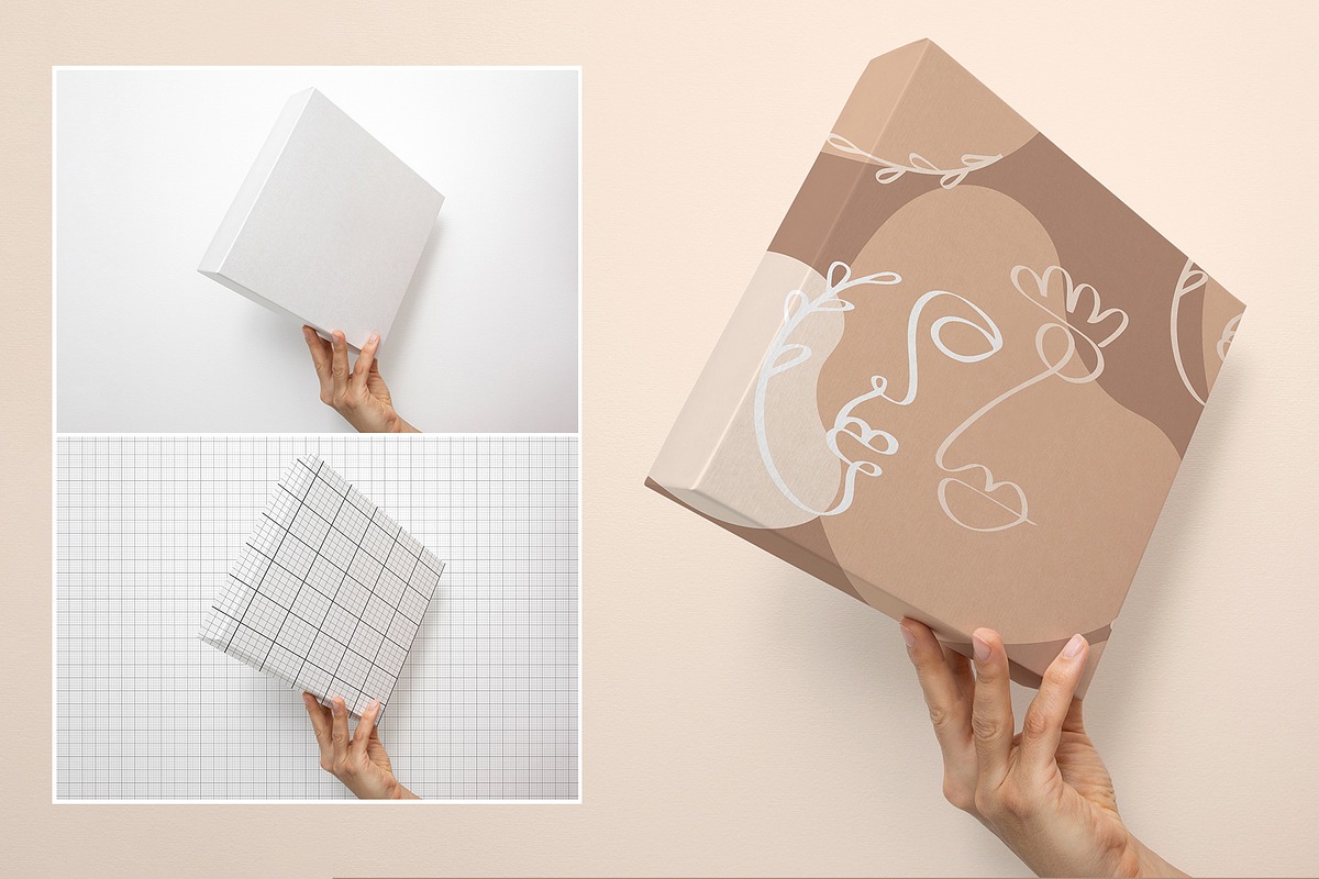 Gift Box Mockup | Wrapping | Layered, a Product Mockup by bazarova (Photo 5 of 12)