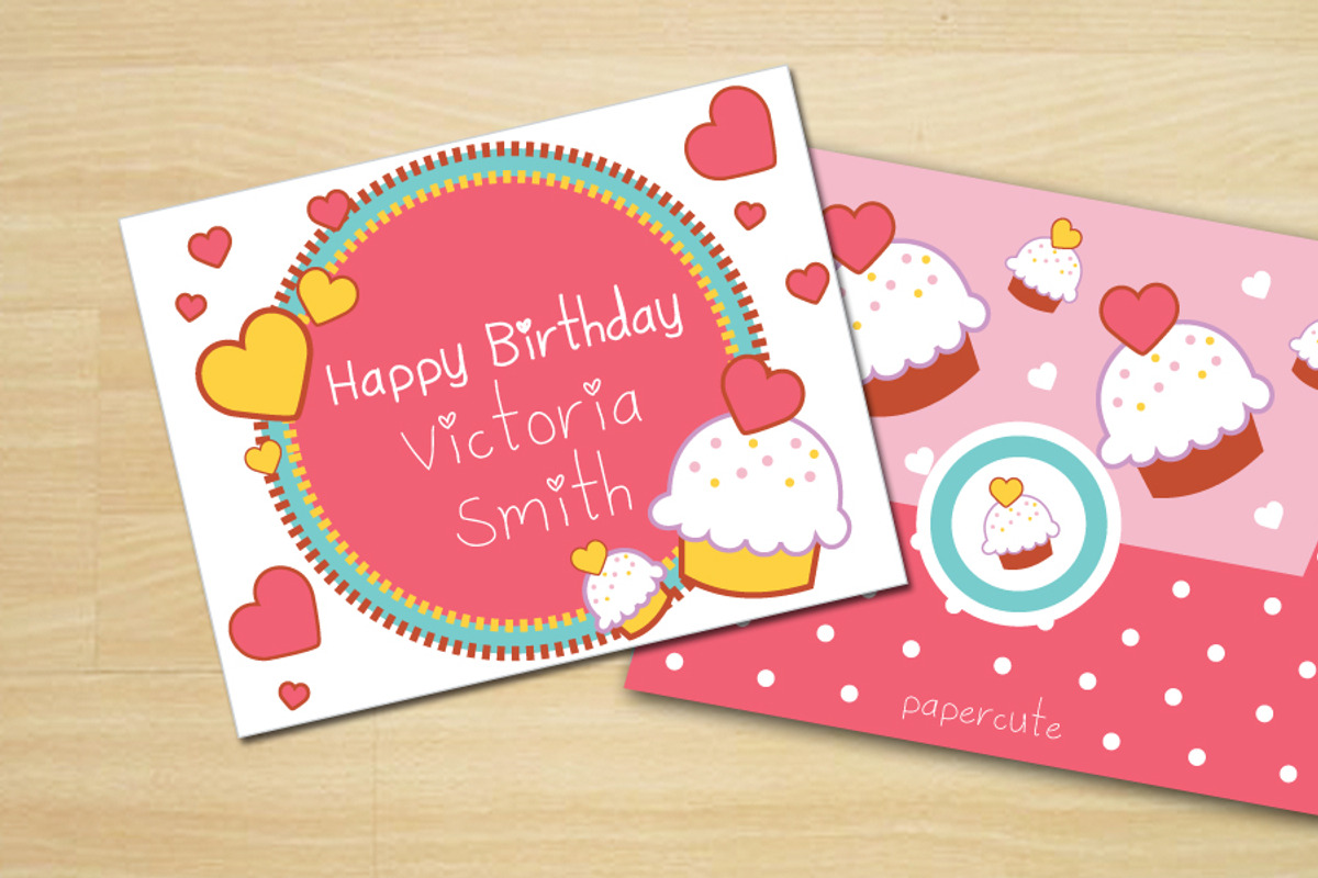 Envelope Sweet Cupcake, a Card Template by Pegaconleche Papercute (Photo 1 of 3)