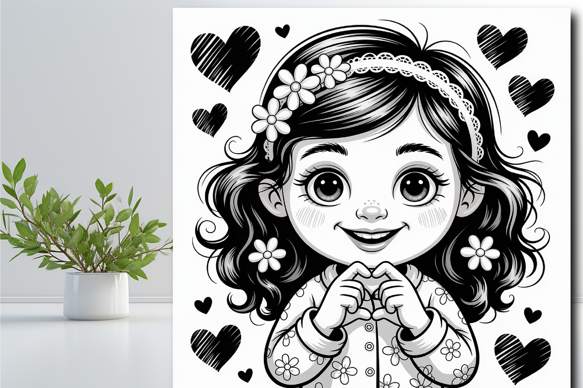 Girl With a Playful Expression Color, an Education Illustration by Design Zone (Photo 5 of 8)
