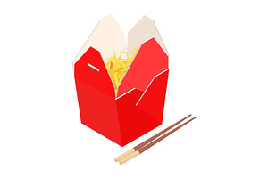 Asian food noodles, a Food Illustration by Viktorijareut