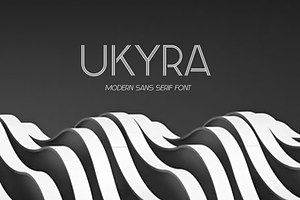 Ukyra, a Sans Serif Font by lelevien