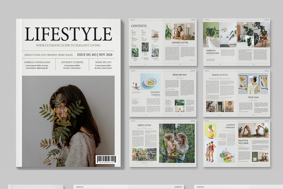 Lifestyle Magazine Template, a Magazine Template by BrandPacks (Photo 6 of 6)