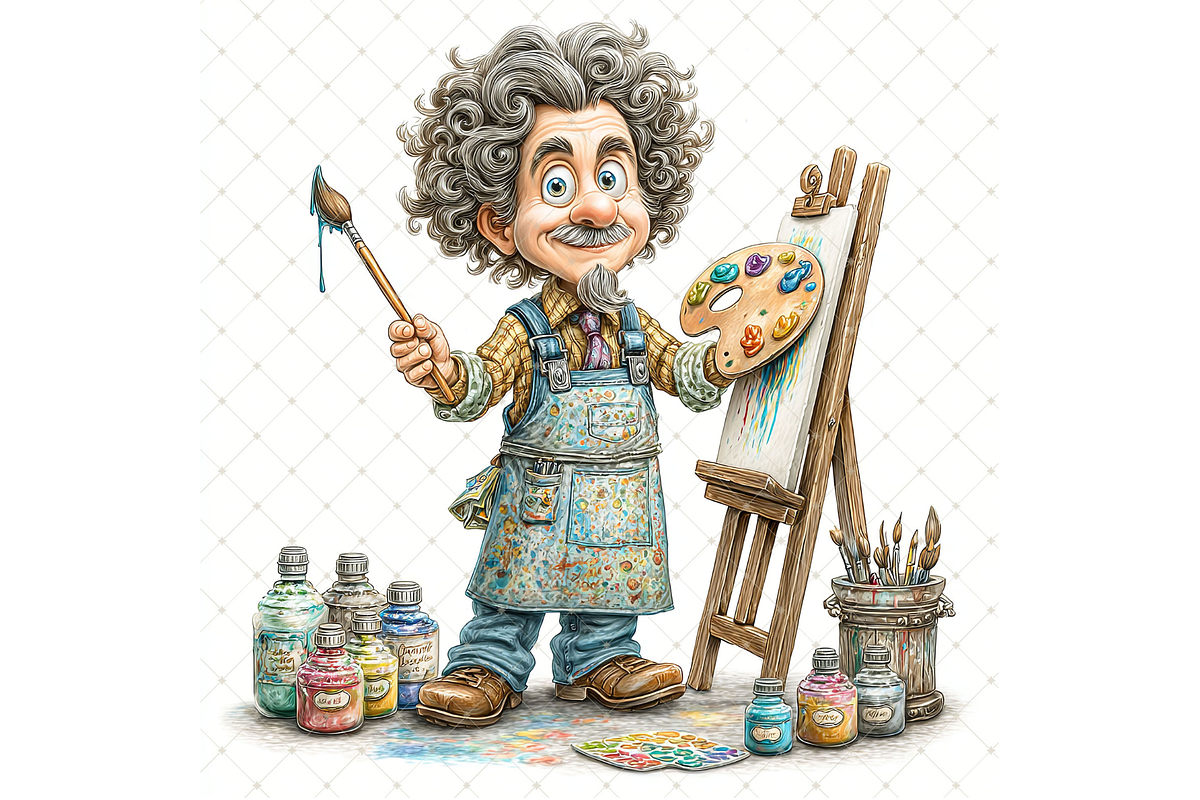 Male Artist Clipart JPG, a Person Illustration by Memories By Lea (Photo 4 of 20)