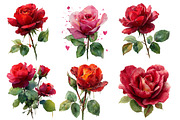 Valentines Rose Clipart, an Illustration by Designworld (Thumbnail 4 of 5)
