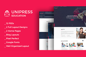 Unipress Education PSD Template