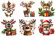 Christmas Reindeer Clipart, an Illustration by OK Design (Thumbnail 4 of 5)