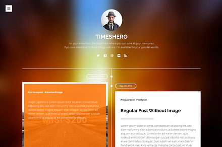 Timeshero - Timeline Tumblr Theme, a Websites & App Template by WebElemento