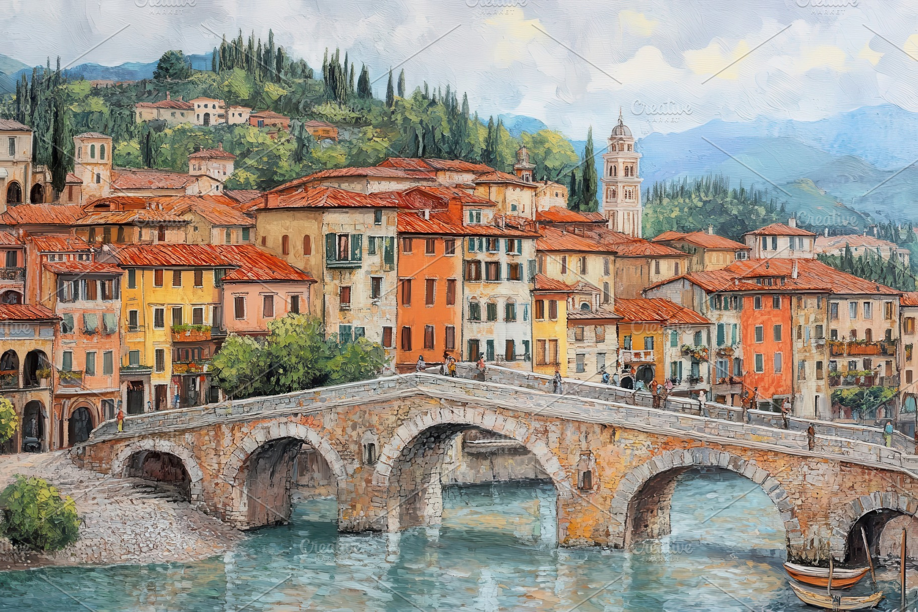 Beautiful Ponte Vecchio at Bassano, a Photo by Pavel_design