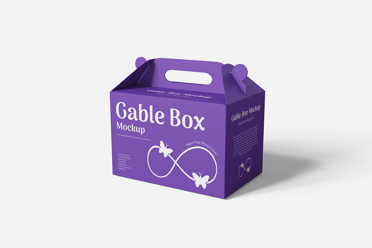 Gable Box Mockup PSD Packaging, an Advertising Mockup by Indah (Photo 4 of 6)