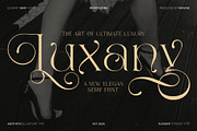 Luxany - Elegant Serif Font, a Serif Font by Inviline.co (Thumbnail 1 of 10)