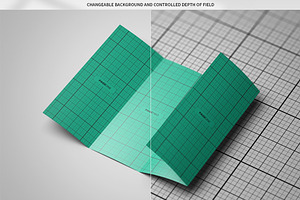 Double Gatefold Brochure Mockup