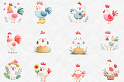 Whimsical Farm Rooster Clipart, an Illustration by Designworld (Thumbnail 3 of 5)