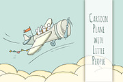 Cartoon Plane with little People, a Person Illustration by Sapunkele (Thumbnail 1 of 2)