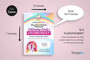 Rainbow Girl’s Birthday Invitation, an Invitation Template by Snapybiz (Thumbnail 8 of 10)