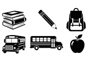 Back To School Silhouette Bundle, an Illustration by Designer_Momina (Thumbnail 18 of 51)