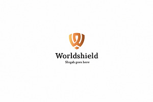WorldShield • Letter W Logo Template
