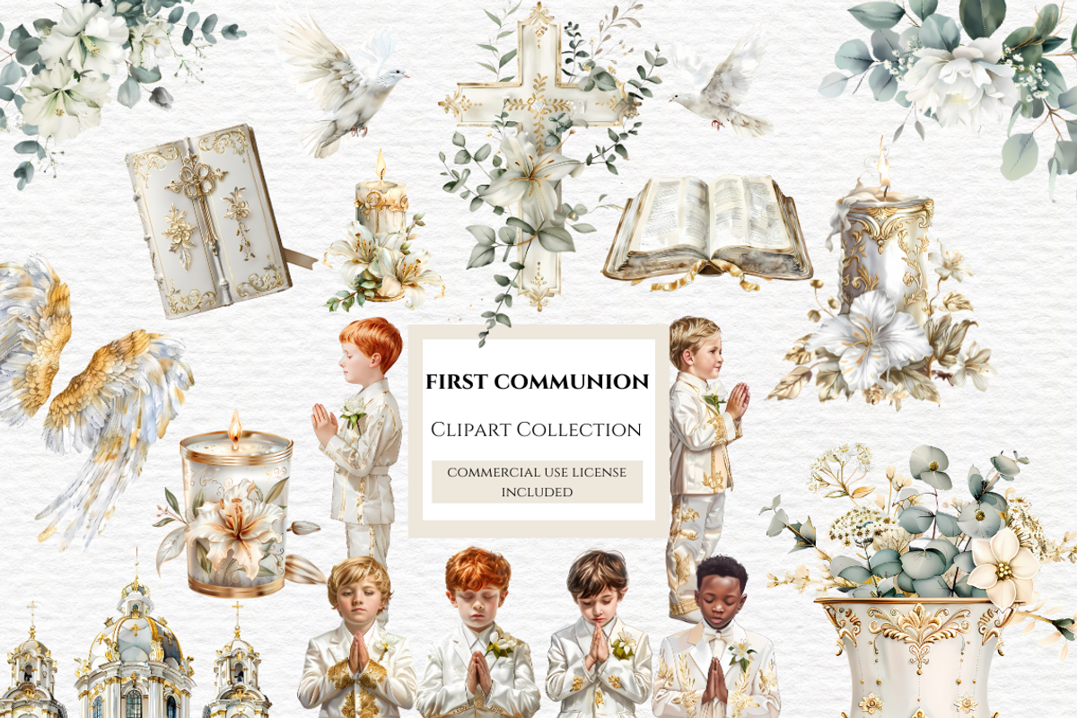 Clip art primera comunion, a Person Illustration by Invite to Clipart (Photo 1 of 8)