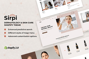 Sirpi Beauty Skincare Shopify Theme, a Shopify Template by ThemesRain