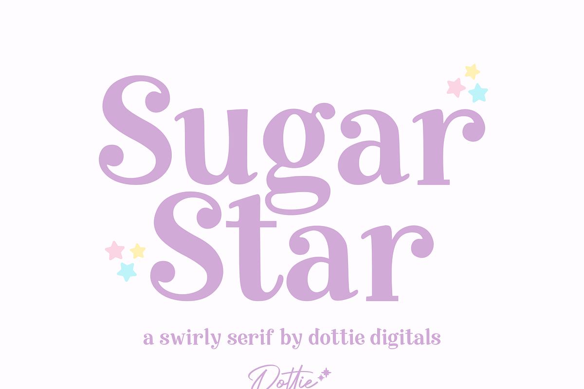 Sugar Star Font – Handwritten Serif, a Serif Font by Dottie Digitals (Photo 1 of 3)