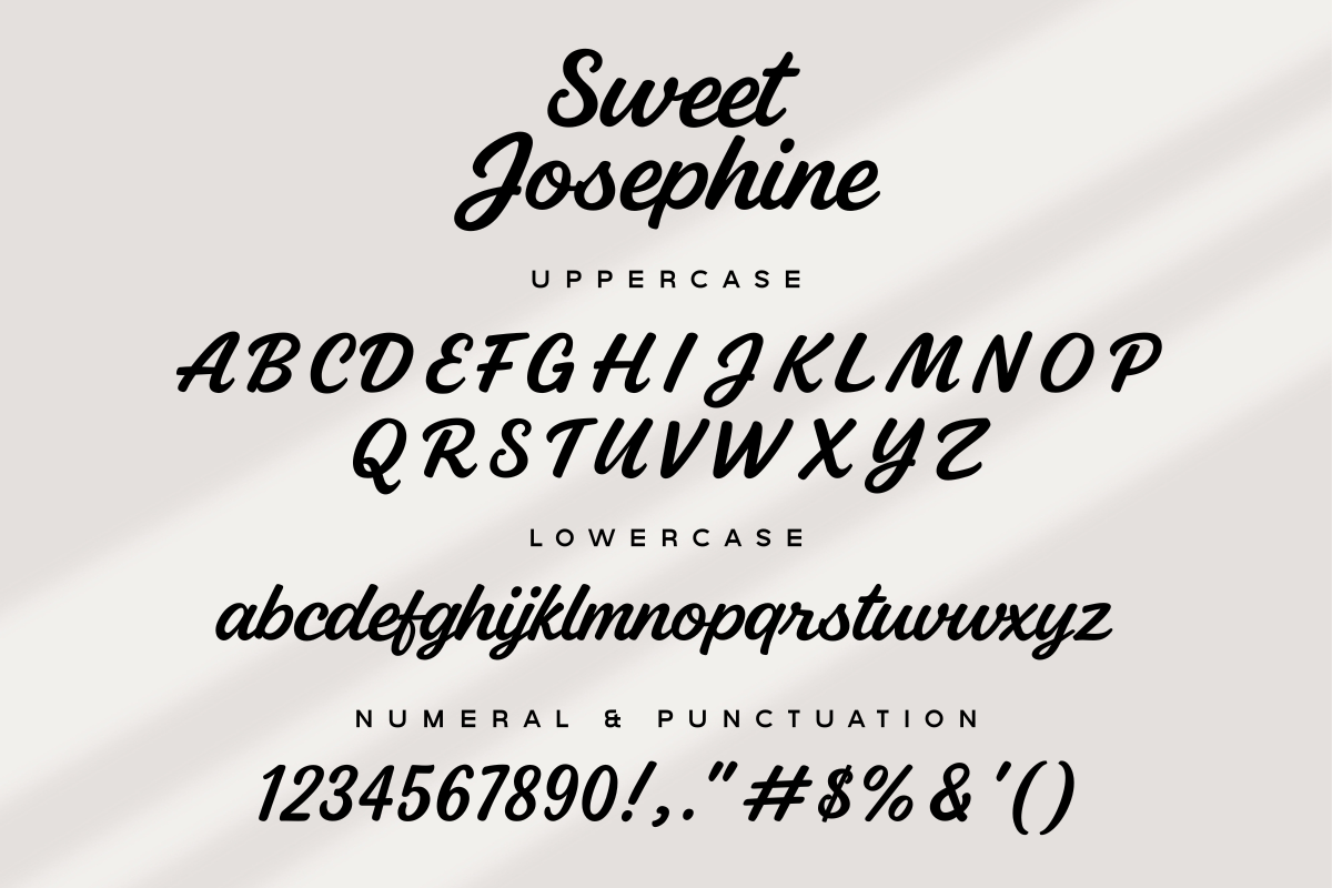 Sweet Josephine – Casual Script Font, a Script Font by Fikryal Studio (Photo 14 of 15)