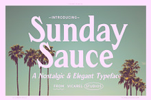 Sunday Sauce, Nostalgic Vintage Font