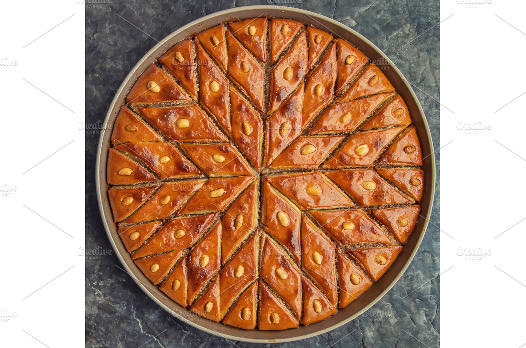Oriental sweet baklava with nuts, a Food & Drink Photo by yanadjana