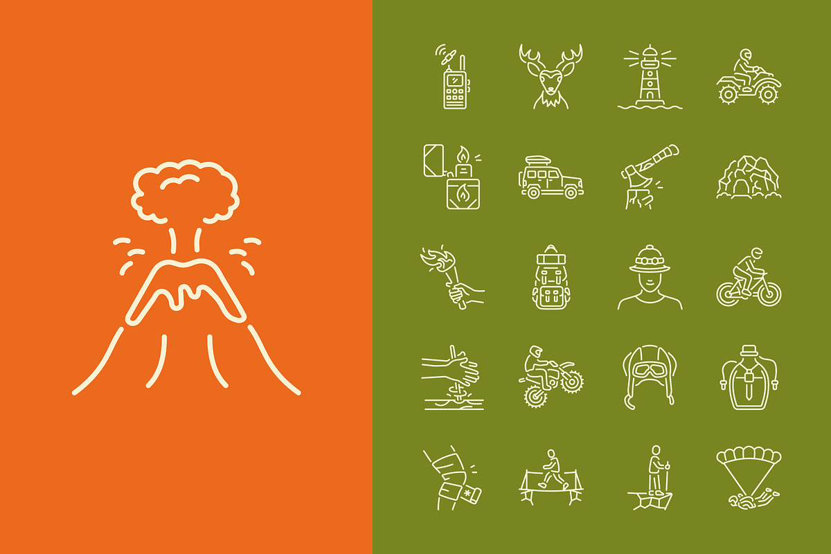 Adventure and Exploration Icon Set, an Outline Icon by Prosymbols (Photo 6 of 8)