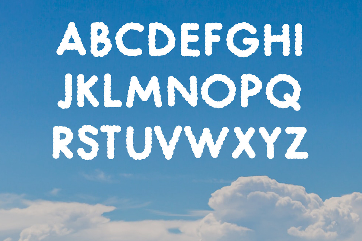 Fluffy - Cloud Typeface preview 3