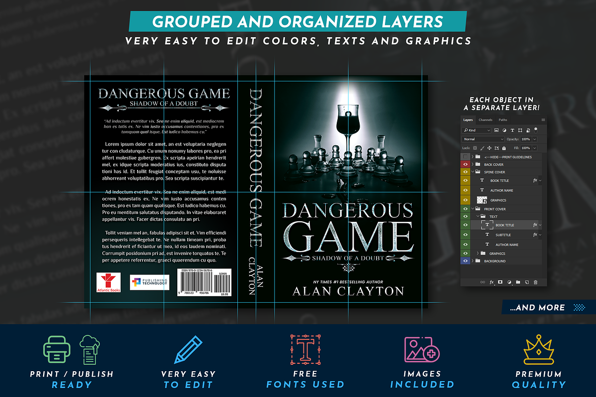 Book Cover Template 62, a Templates & Theme by Digital Goods (Photo 3 of 11)