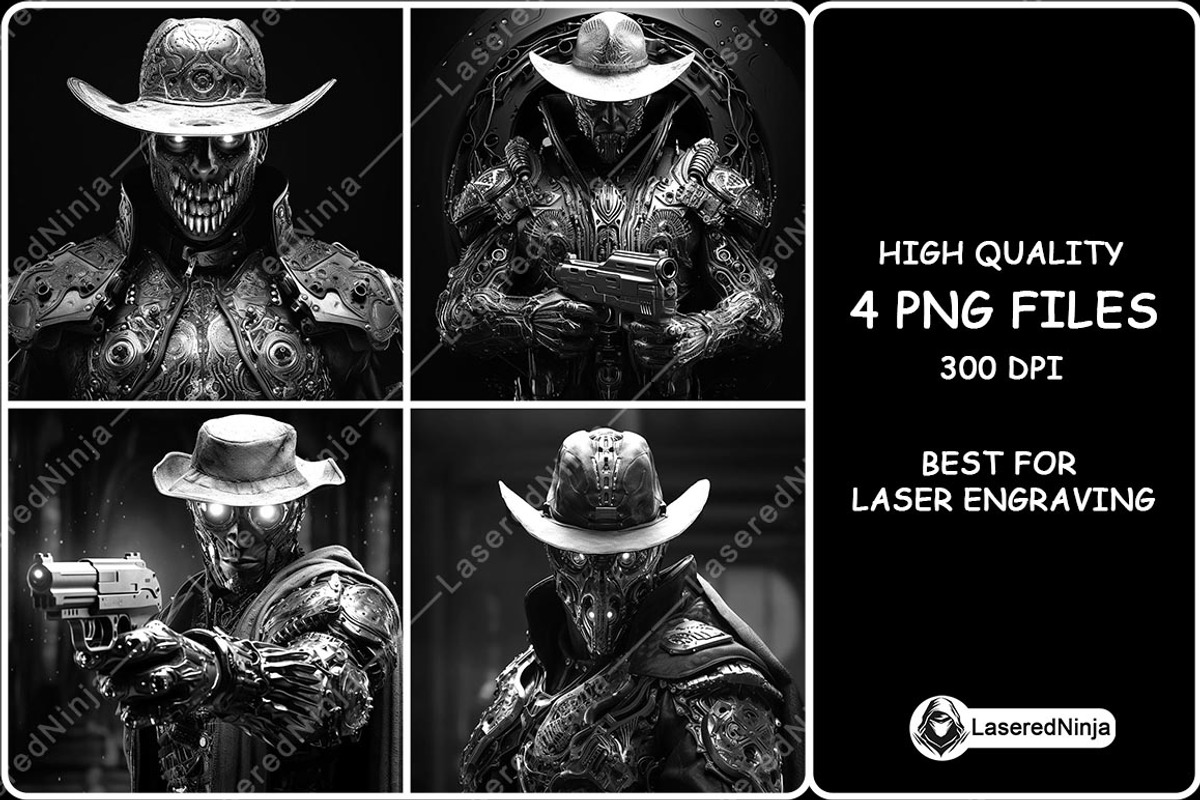 Cyborg Cowboy Man-Machine Artificial, a Background Graphic by LaseredNinja (Photo 1 of 7)