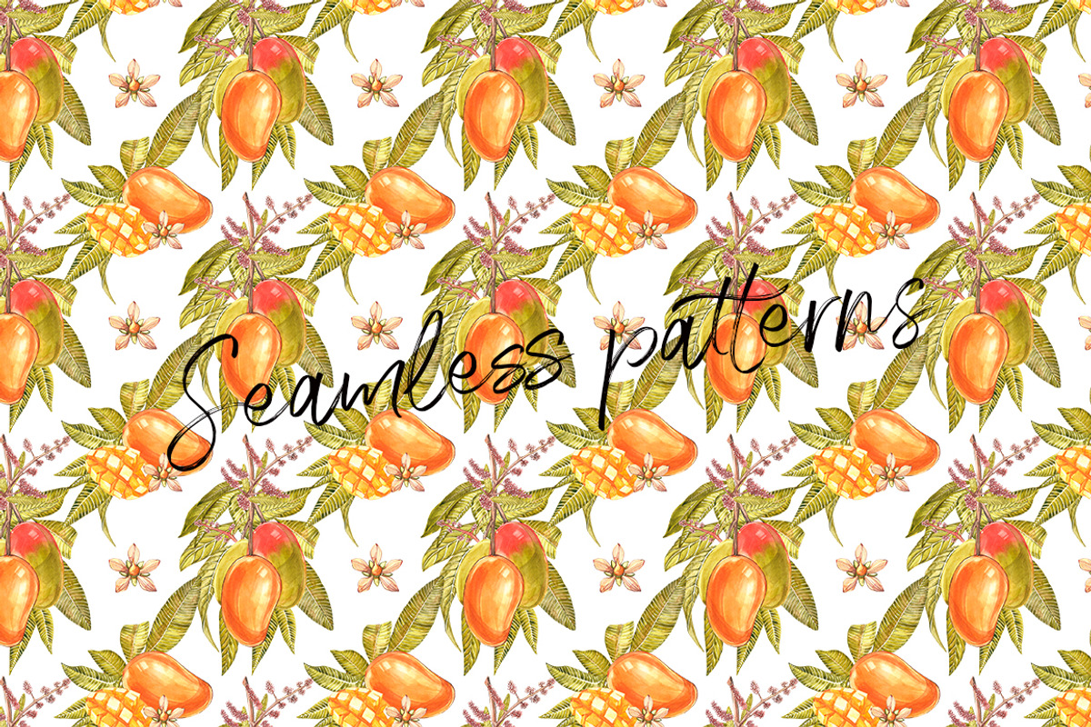 Mango clipart in botanical style, a Food Illustration by Ann Astro (Photo 8 of 10)