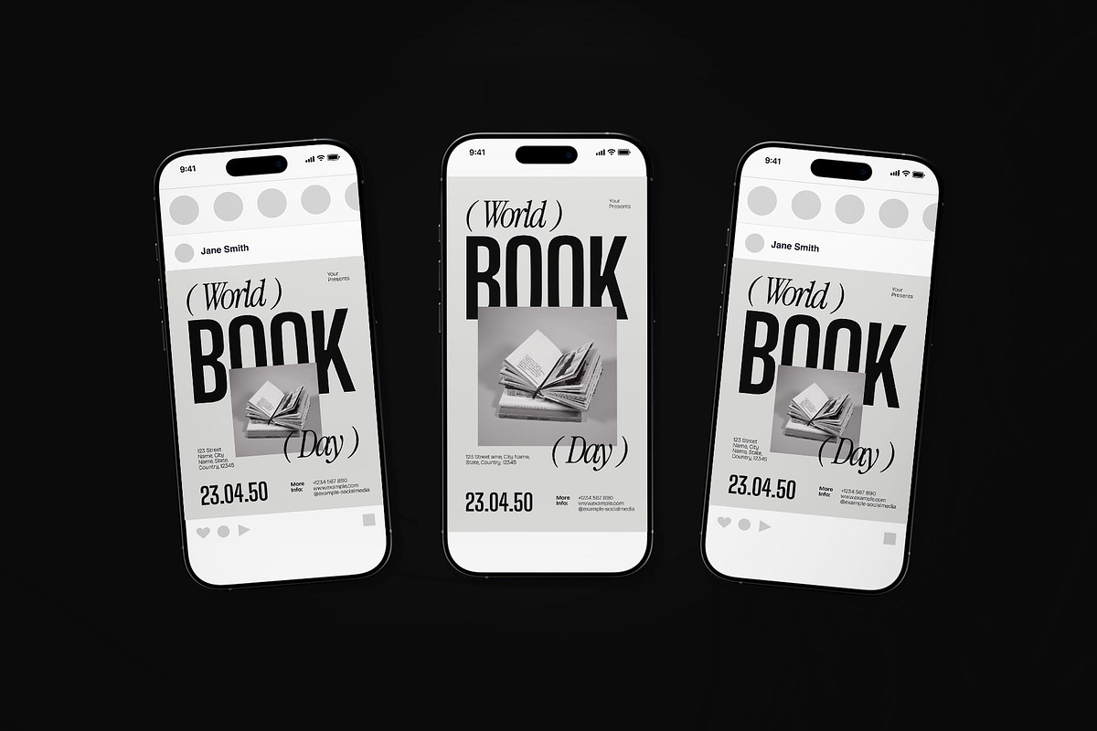 White World Book Day Flyer Set, a Flyer Template by The Good Store (Photo 2 of 2)