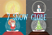 SET Snow globe - Christmas toy, a Decorative Illustration by pashigorov (Thumbnail 1 of 12)