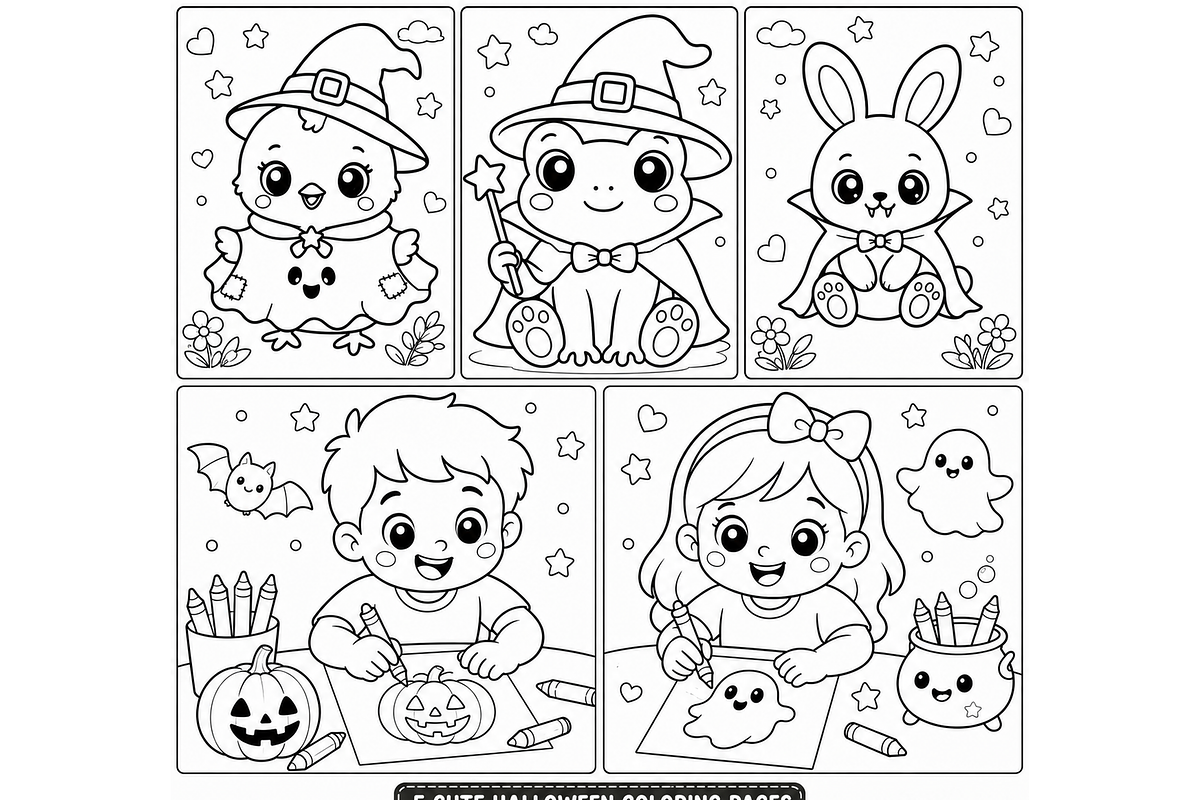 Halloween Cutie Animals Color Book, an Animal Illustration by Design Zone (Photo 5 of 7)