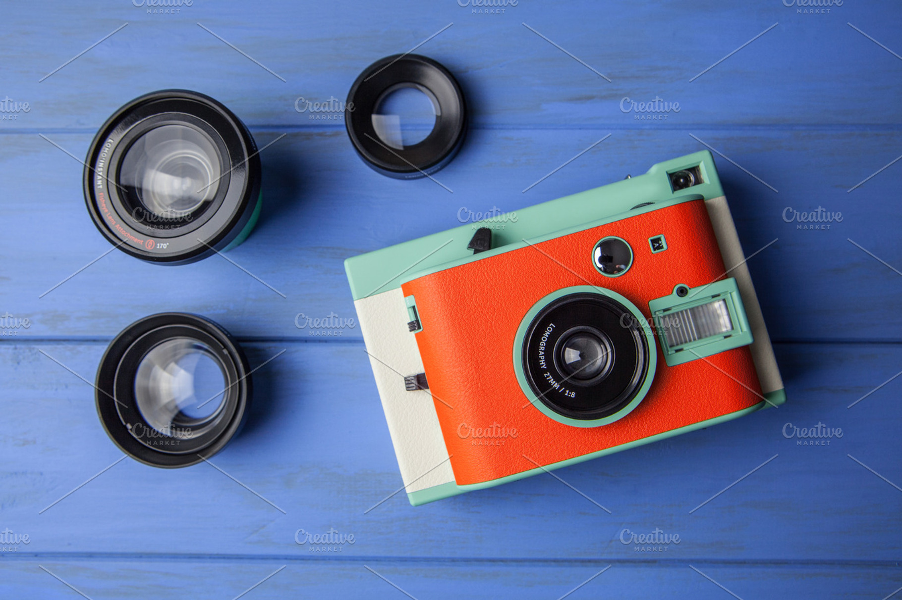 Retro camera and lenses stock picture, an Arts & Entertainment Photo by Tom Eversley